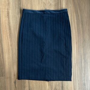 Banana Republic Dark Blue Pinstripe Pencil Skirt